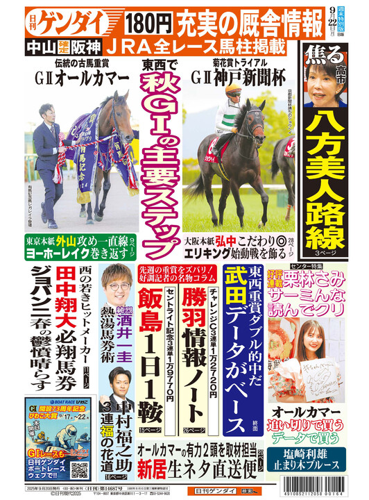 紙面一覧 | 日刊ゲンダイ競馬